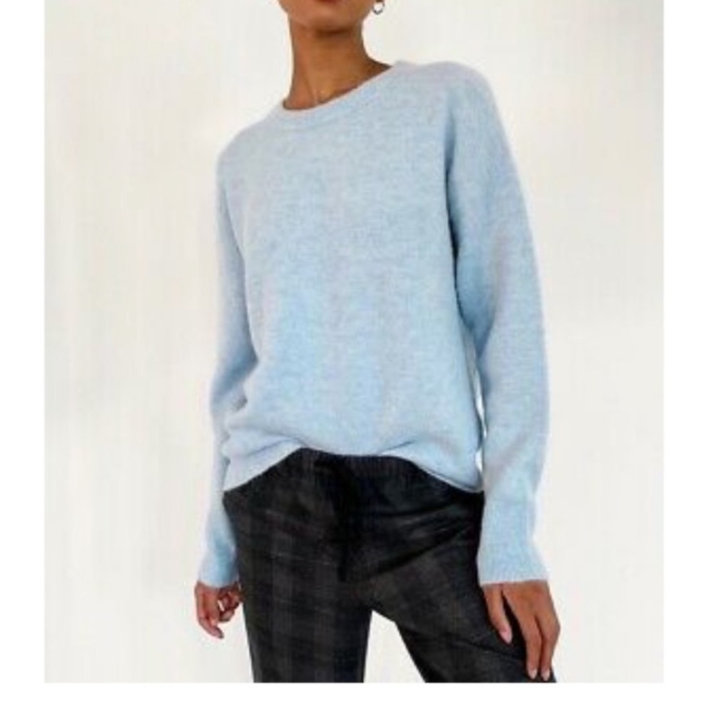 Babaton Light Blue Crewneck Sweater